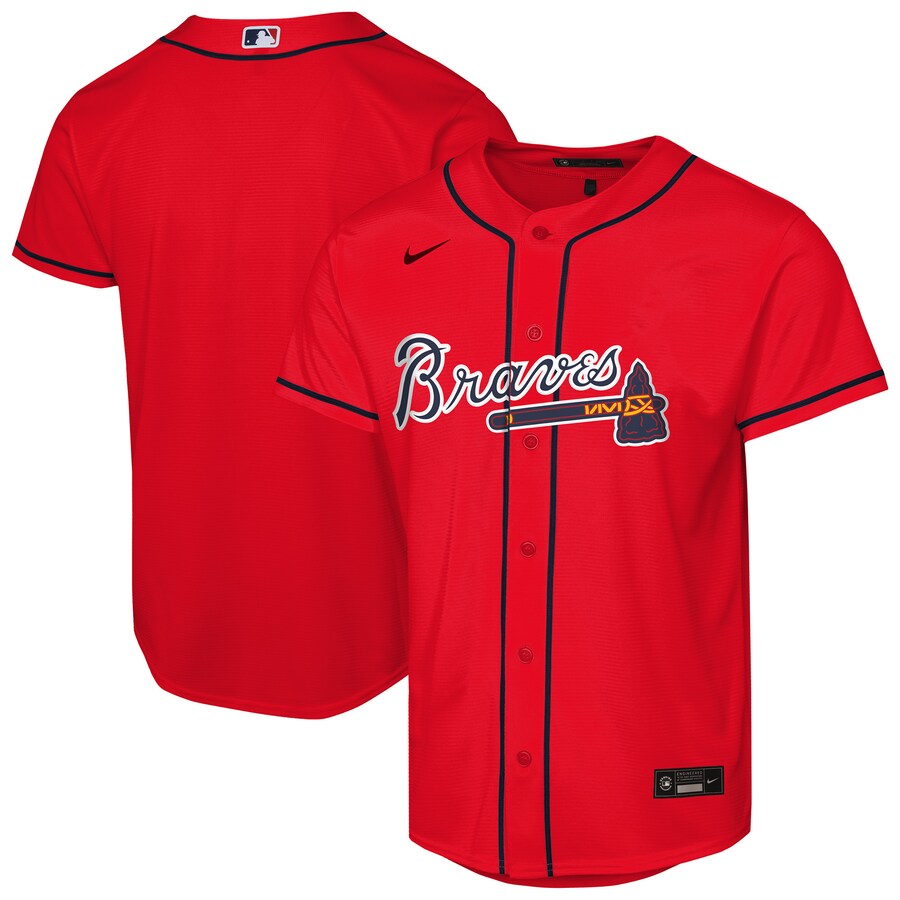 Youth Atlanta Braves Nike Red Alternate 2 Replica Jersey