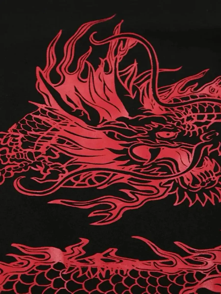 'Body Killer' Dragon Print Dark wear Long Sleeves Bodysuit