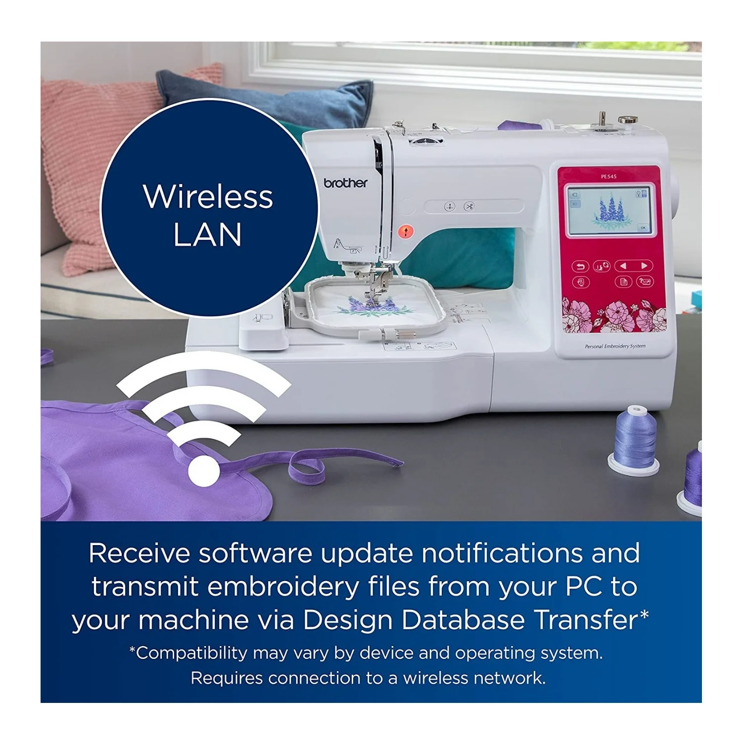 Brother Elite PE545 3.7-Inch Touch Display Embroidery Machine with Sewing Bundle - Curated Treasures Market