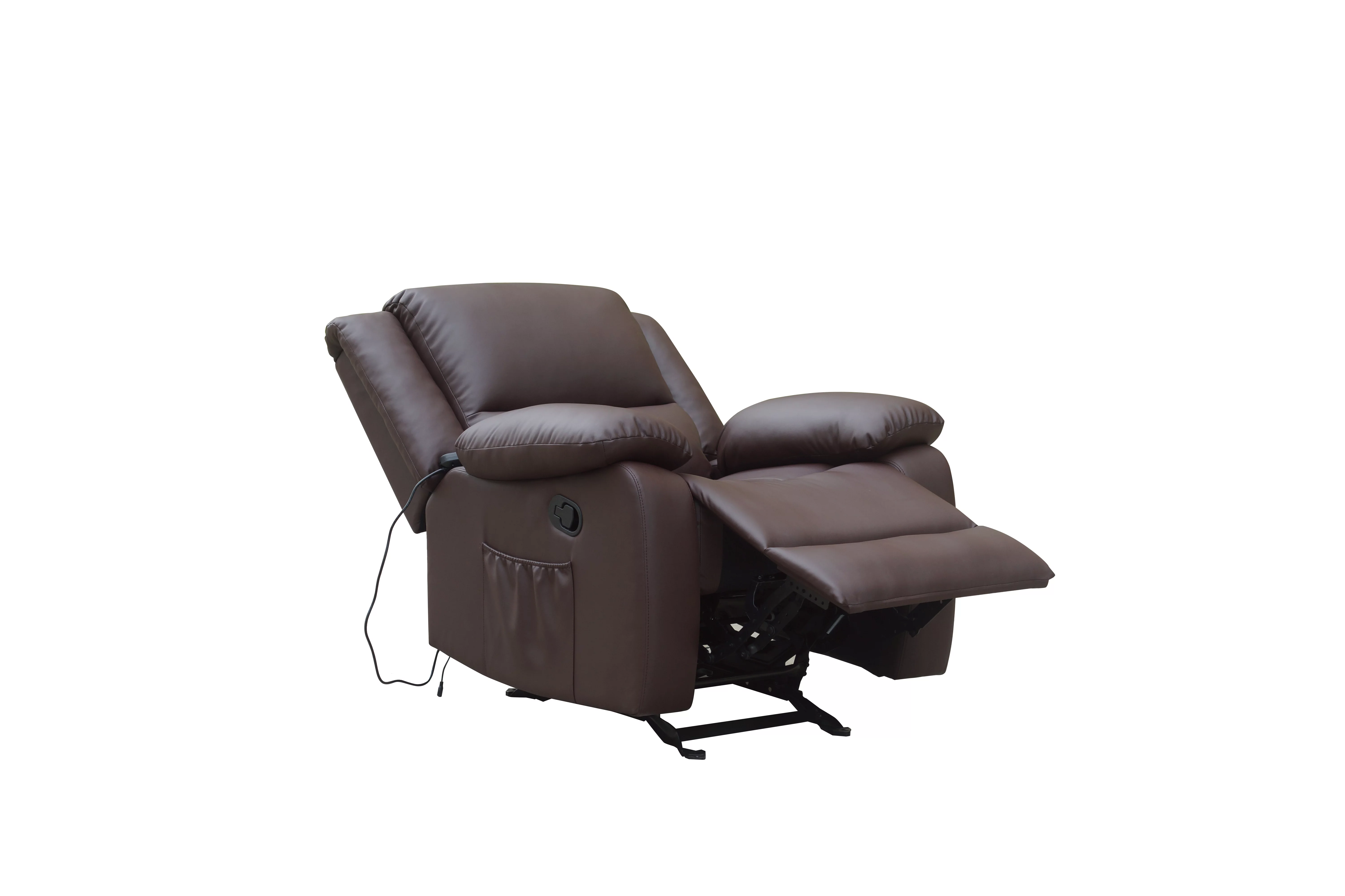 Ella Rhae Rocker Recliner with Massage, Heat and USB charging port, Brown - Curated Treasures Market