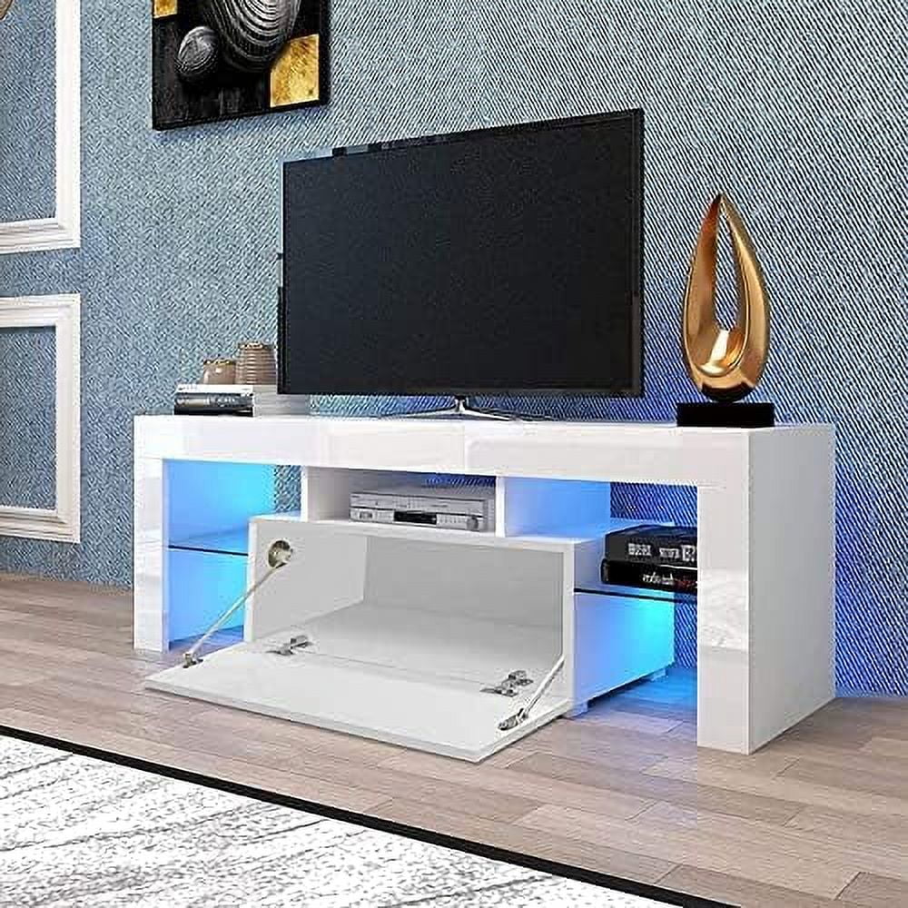 TJCGDTY TV Stand for 55 inch TV with  - Universal TV Stand with LED Lights  Entertainment Center for 55 inch TV  LED Television Stands Media Cabinet TV Console for Living Room Bedroom Vid - Curated Treasures Market