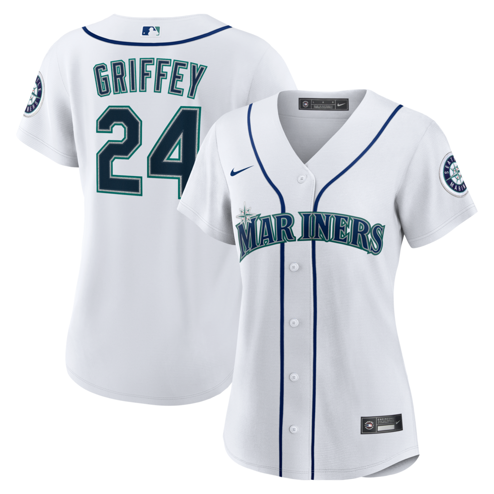 Women's Seattle Mariners Ken Griffey Jr. Nike White Home Replica Jersey