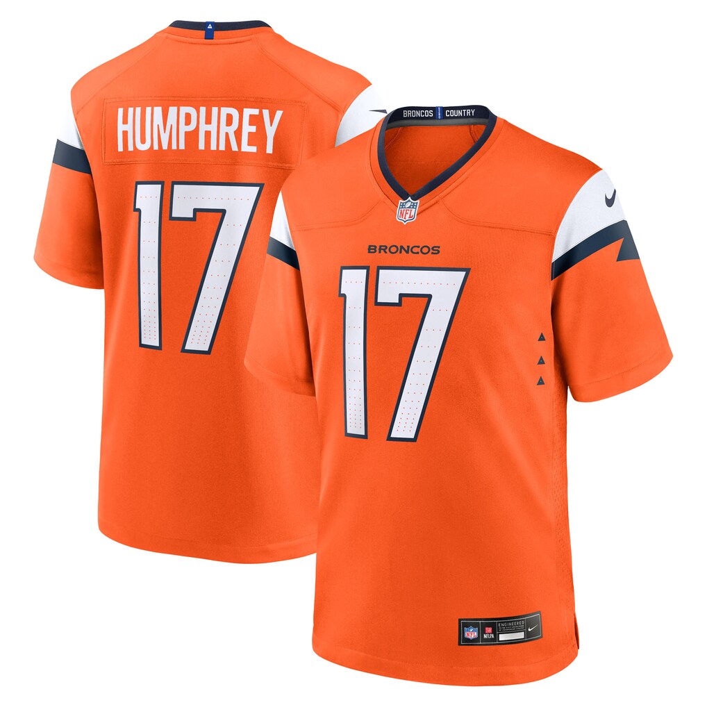 Men's Denver Broncos Lil'Jordan Humphrey Nike Orange Team Game Jersey