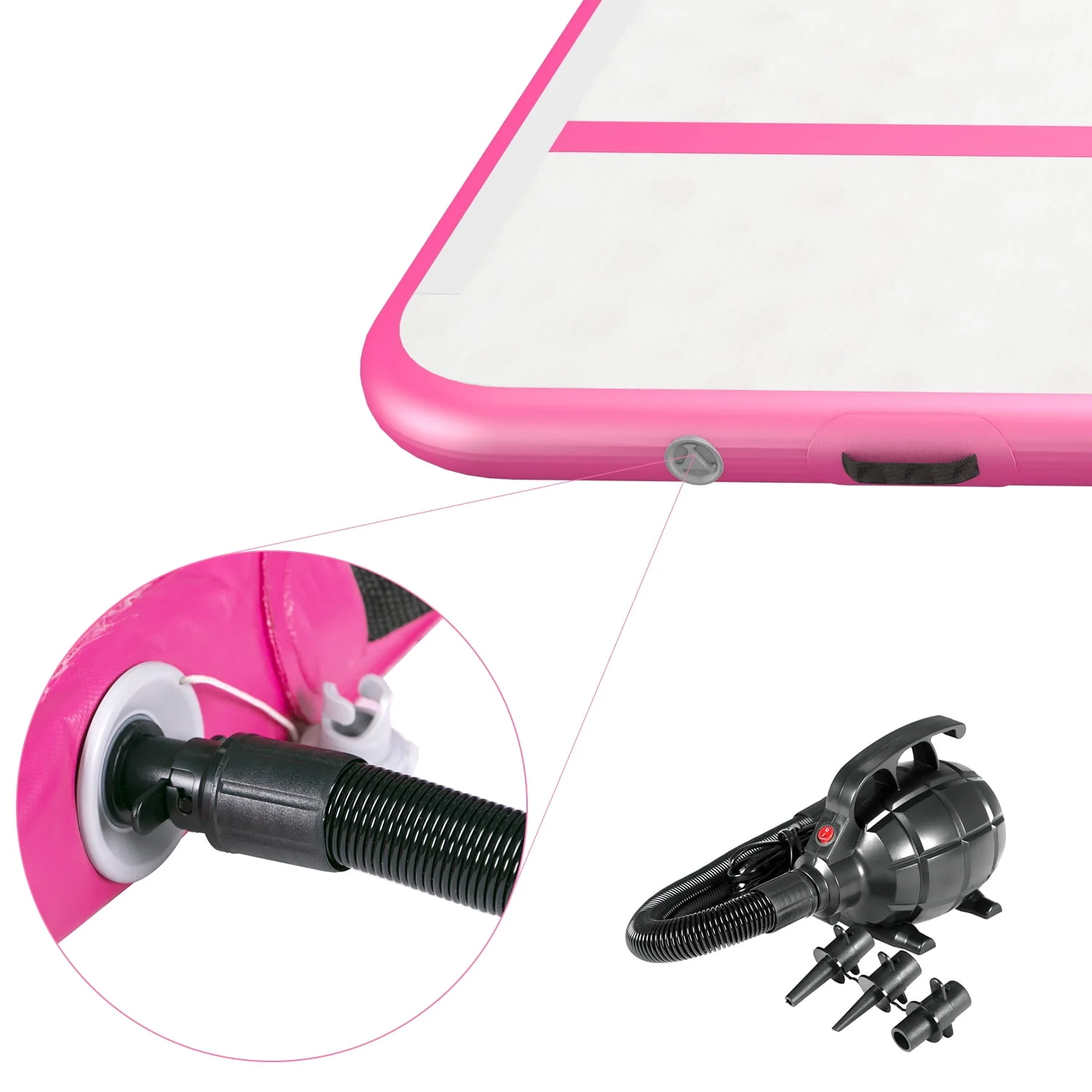 ZENOVA 10' Air Track Inflatable Air Gymnastics Mat 4 Thickness for Home /Training/Cheerleading/Yoga/Water Sports with Pump, Green