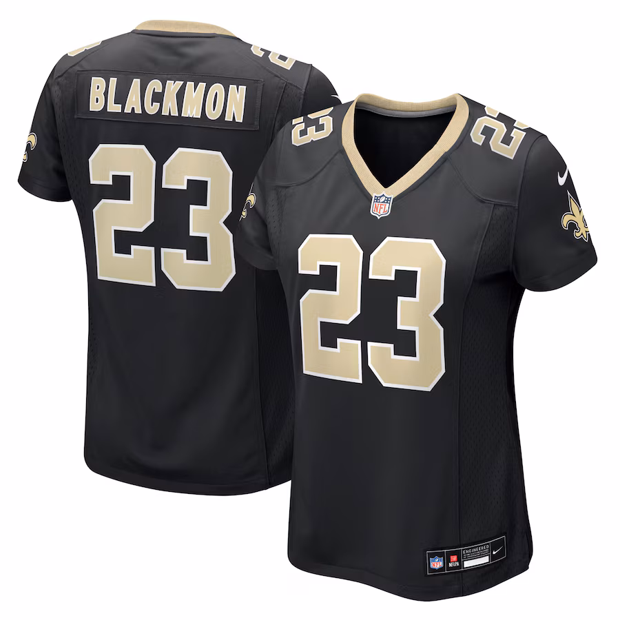 Women's New Orleans Saints Julian Blackmon Nike Black Team Game Jersey