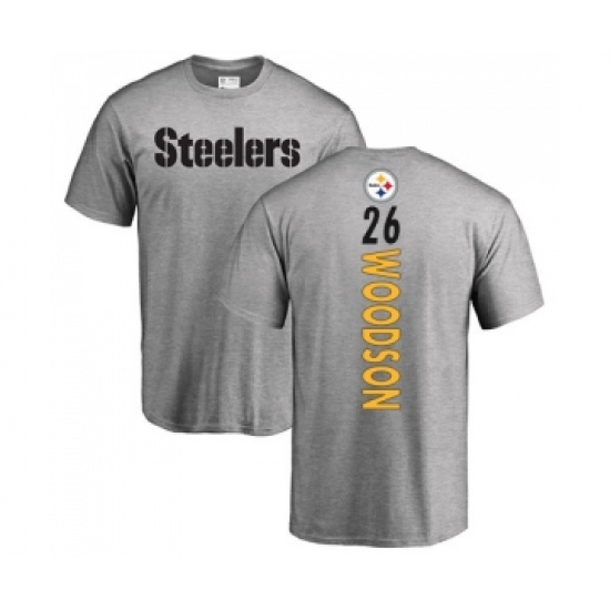 Football Pittsburgh Steelers #26 Rod Woodson Ash Backer T-Shirt