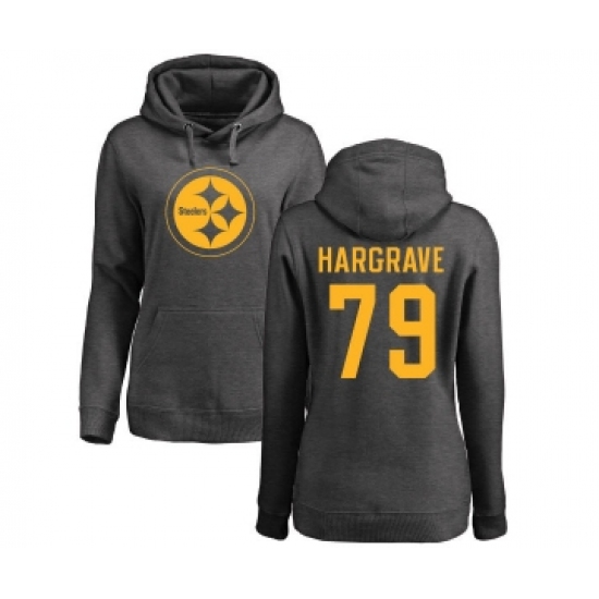 Football Women's Pittsburgh Steelers #79 Javon Hargrave Ash One Color Pullover Hoodie