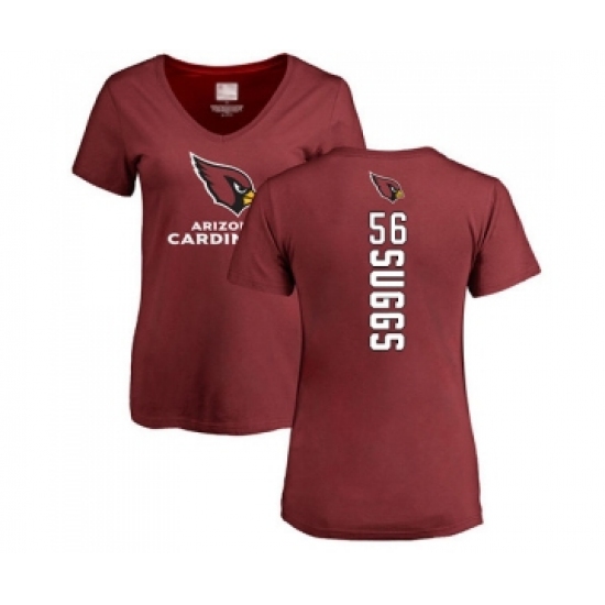 Football Women's Arizona Cardinals #56 Terrell Suggs Maroon Backer T-Shirt