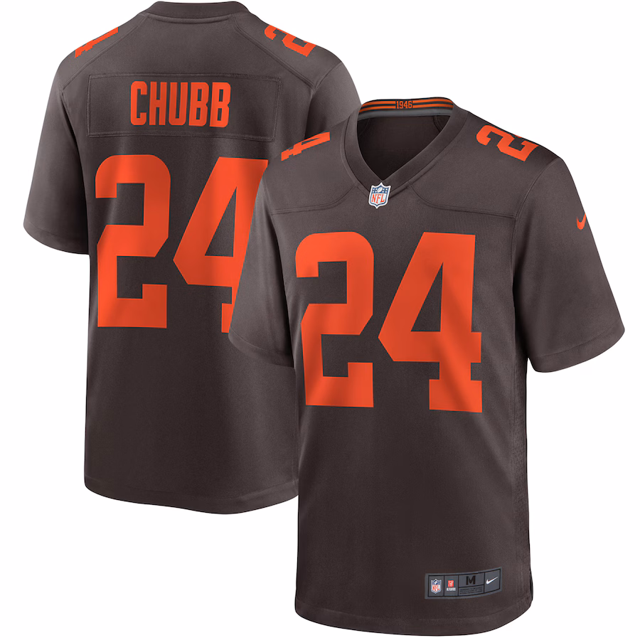 Men's Cleveland Browns Nick Chubb Nike Brown Alternate Game Jersey