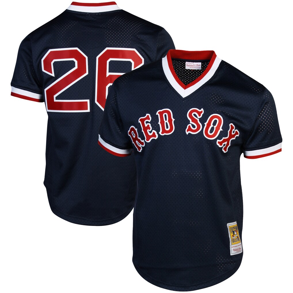 Men's Boston Red Sox Wade Boggs Mitchell & Ness Navy Authentic Batting Practice Jersey