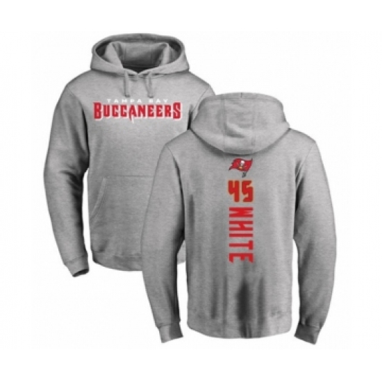 Football Tampa Bay Buccaneers #45 Devin White Ash Backer Pullover Hoodie