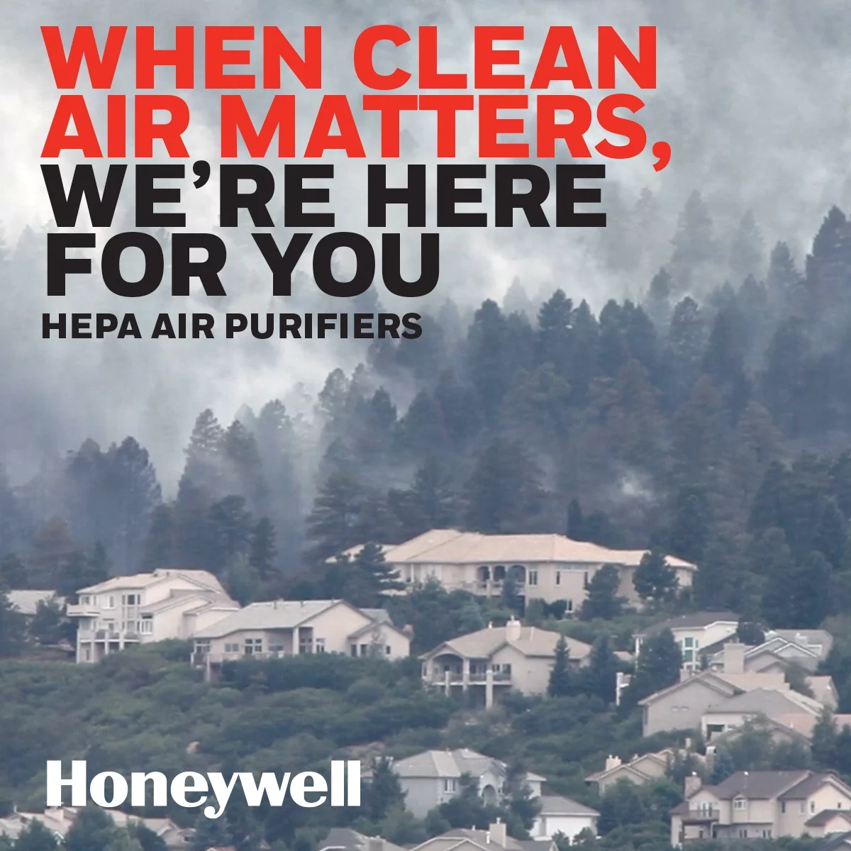 Honeywell Air Purifier, HP5100B, 190 sq ft, HEPA Filter, Allergen, Smoke, Pollen, Dust Reducer