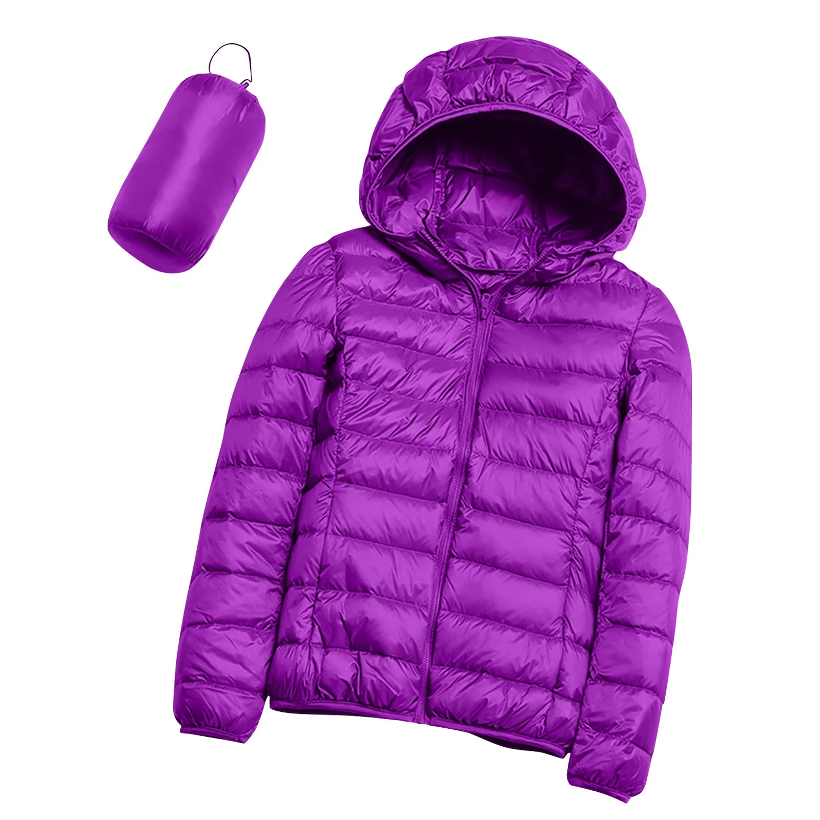 Mlqidk Outdoor Women’s Lightweight Packable Puffer Winter Jacket Insulated Puffy Hooded Coat for Snow Ski Hiking Travel - Curated Treasures Market