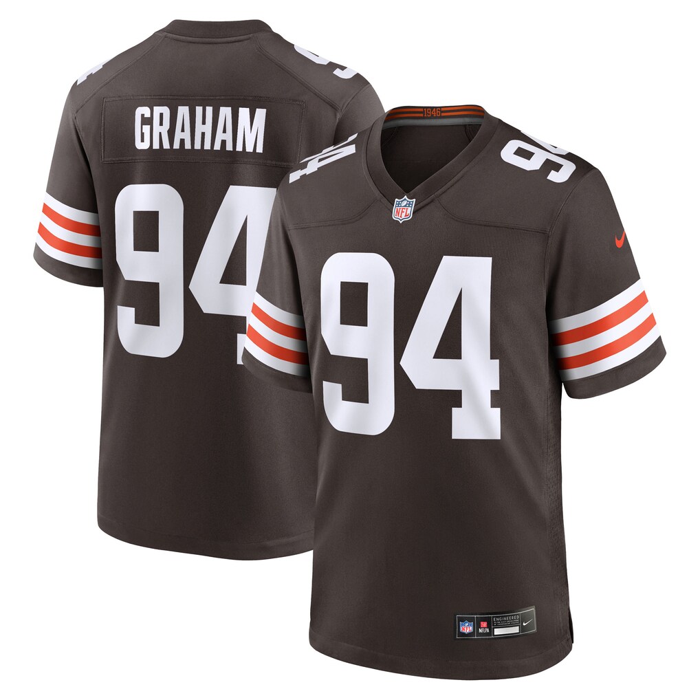 Men's Cleveland Browns Mason Graham Nike Brown Game Jersey