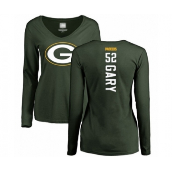 Football Women's Green Bay Packers #52 Rashan Gary Green Backer Long Sleeve T-Shirt