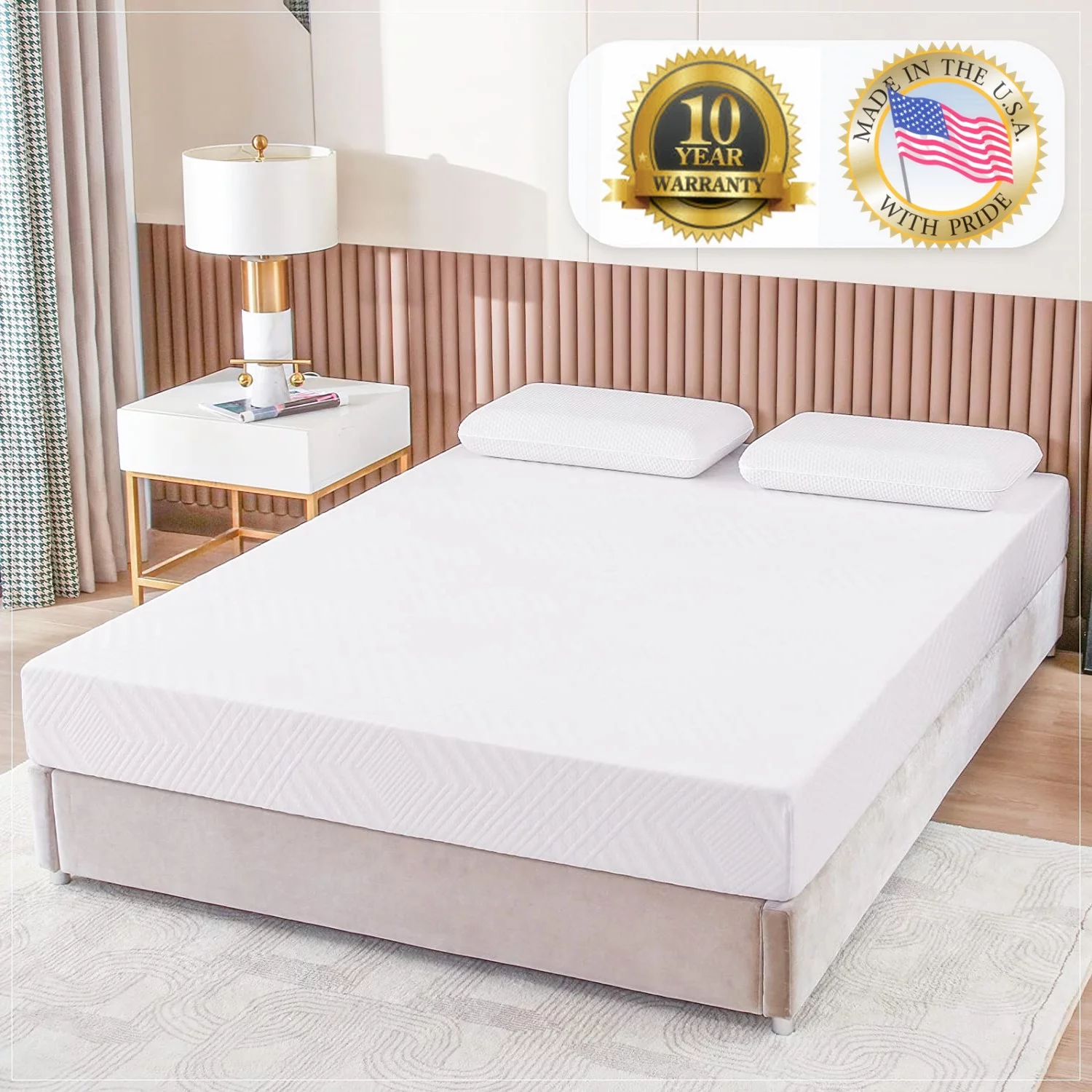 10 RV Mattress King Size for RVs, Campers & Trailers, 80L x 72W x 10Th, Memory Foam Mattress in a Box