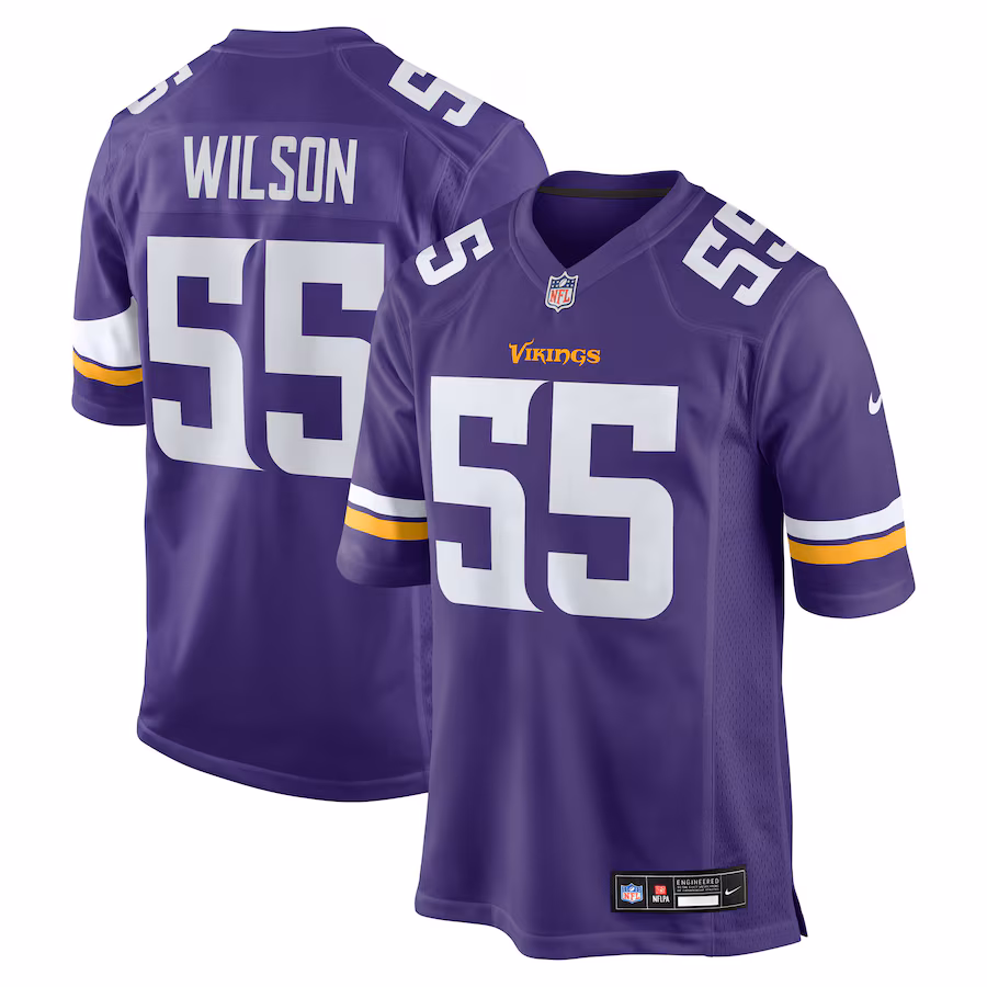 Men's Minnesota Vikings Eric Wilson Nike Purple Team Game Jersey