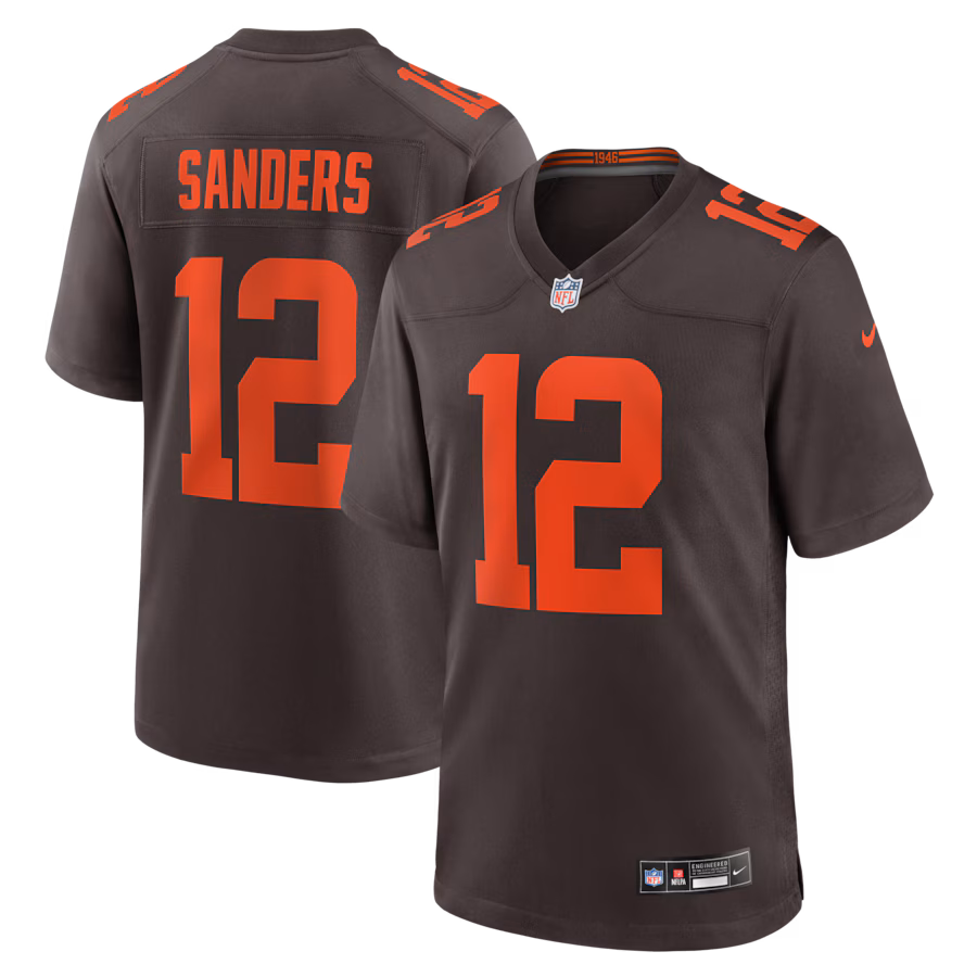 Men's Cleveland Browns Shedeur Sanders Nike Brown Alpha Dawg Game Jersey