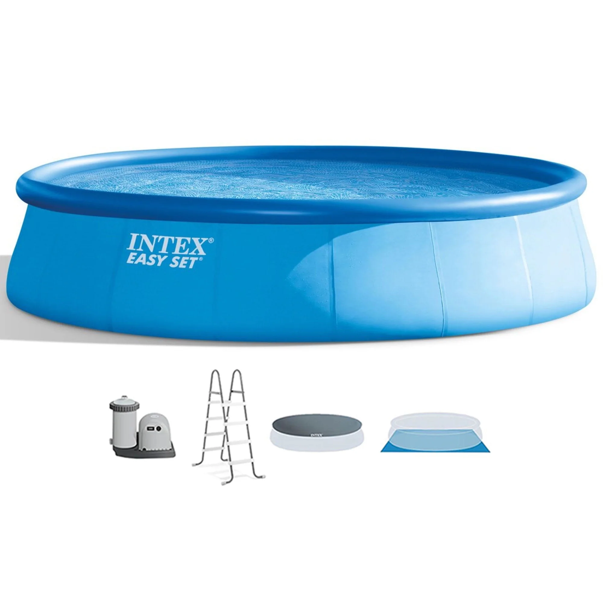 Intex 18' x 48 Inflatable Outdoor Pool Set with Filter Cartridges (6 Pack)