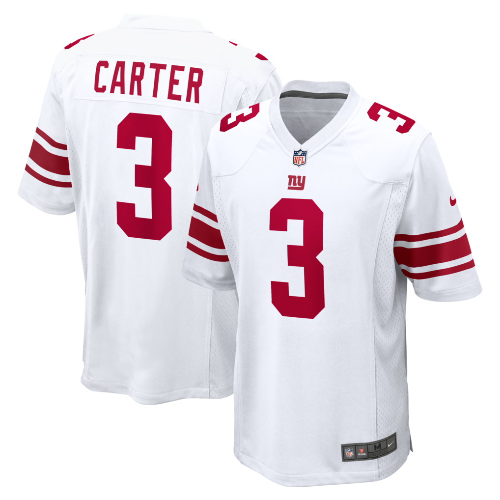 Men's New York Giants Abdul Carter Nike White Vapor F.U.S.E. Stitched Limited Jersey