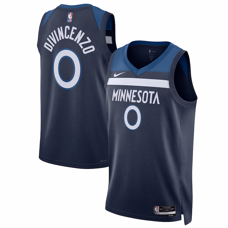 Unisex Minnesota Timberwolves Donte DiVincenzo Nike Navy Swingman Player Jersey - Icon Edition