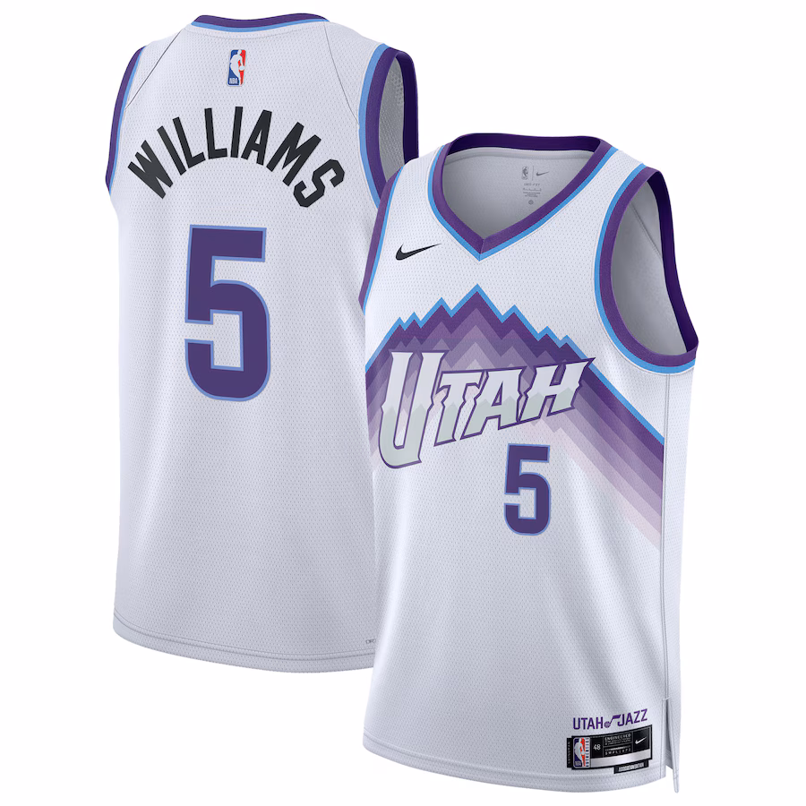 Unisex Utah Jazz Cody Williams Nike White Swingman Jersey - Association Edition