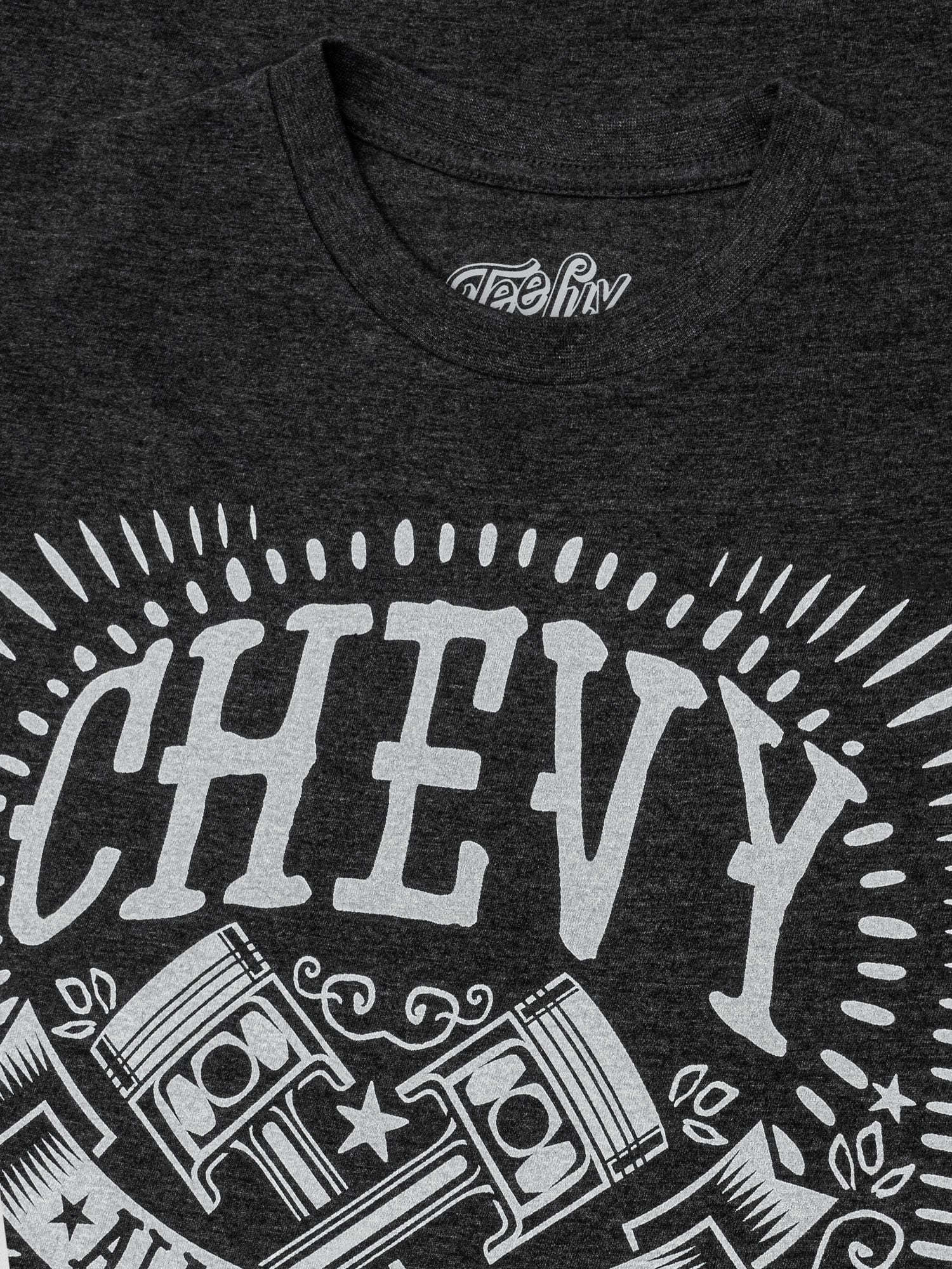 Tee Luv Men's Chevrolet All American Muscle Car Piston Graphic T-Shirt (3XL) - Curated Treasures Market