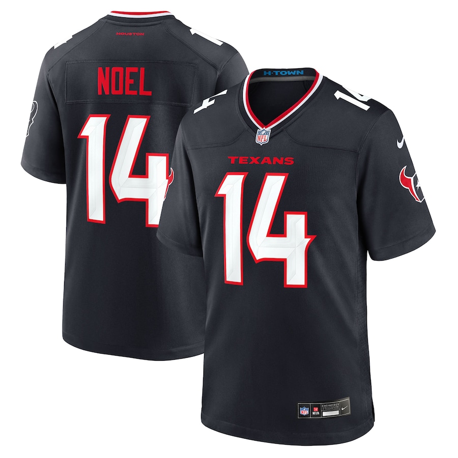 Men's Houston Texans Jaylin Noel Nike Navy Team Game Jersey