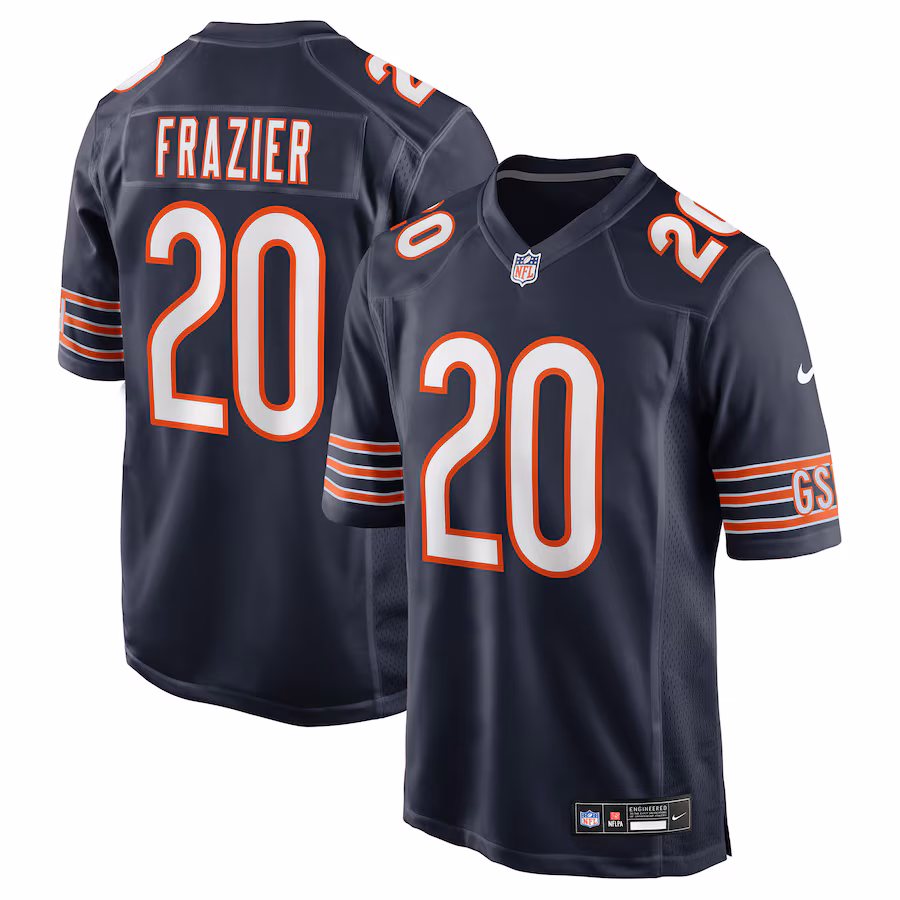 Men's Chicago Bears Zah Frazier Nike Navy Team Game Jersey