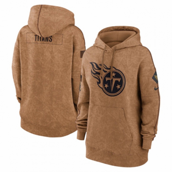 Women's Tennessee Titans Nike Brown 2023 Salute to Service Pullover Hoodie