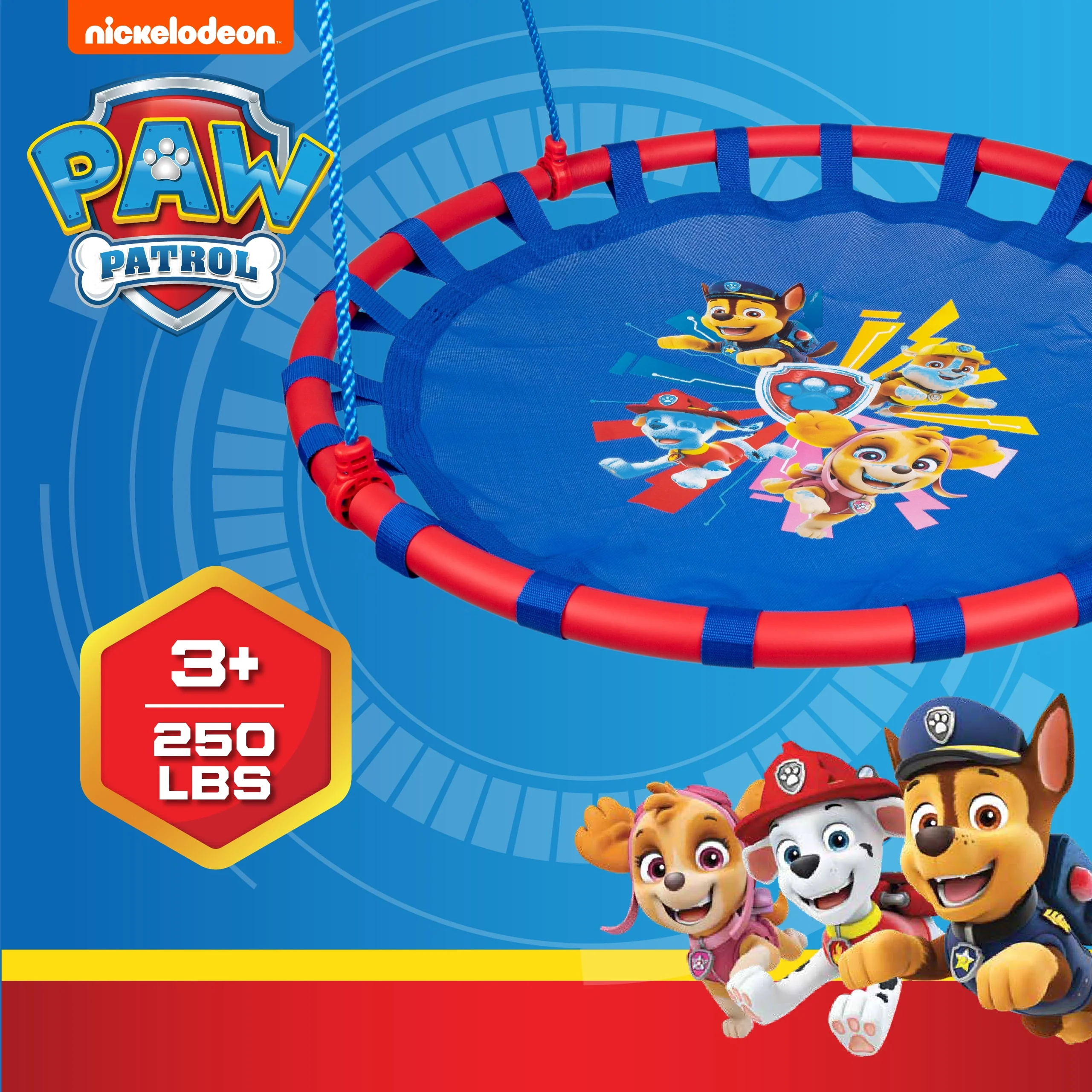 Swurfer 40 Round Paw Patrol Swing Tree Swing for Kids, Ages 3 and up