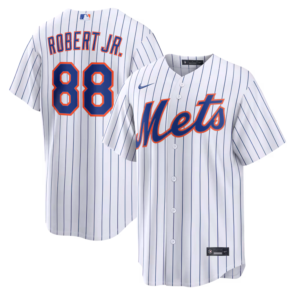 Men's New York Mets Luis Robert Jr. Nike White Home Replica Jersey