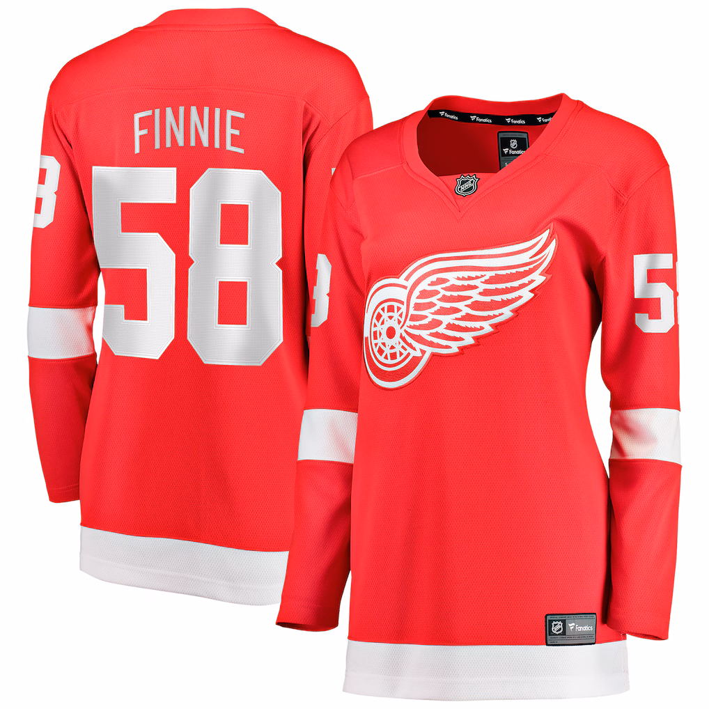Women's Detroit Red Wings Emmitt Finnie Fanatics Red Home Breakaway Jersey