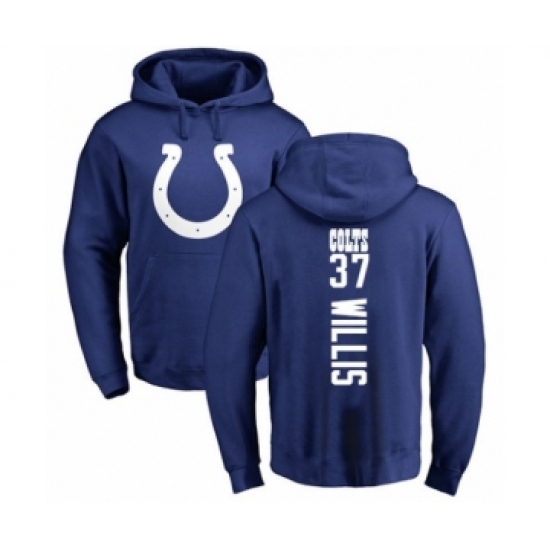 Football Indianapolis Colts #37 Khari Willis Royal Blue Backer Pullover Hoodie