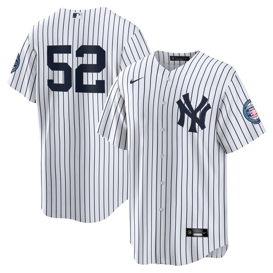 Men's New York Yankees CC Sabathia Nike White 2025 Baseball Hall of Fame Name & Number Retired Replica Jersey