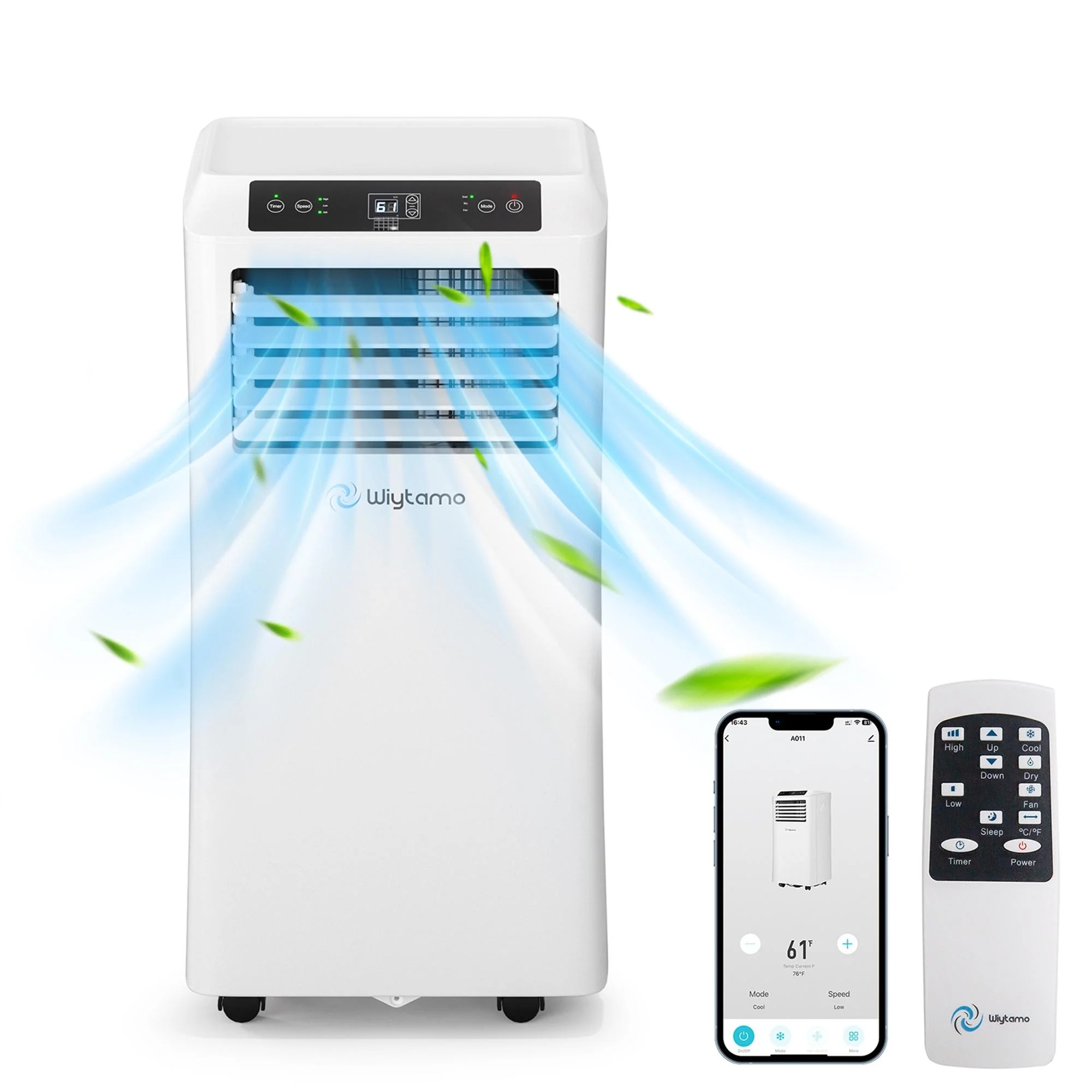 WIYTAMO 10000 BTU Portable Air Conditioners, 3-in-1 Portable AC Unit with Smart WIFI Remote Control, Dehumidifier and Fan, Cools up to 450 Sq. ft. (6450 BTU SACC) - Curated Treasures Market
