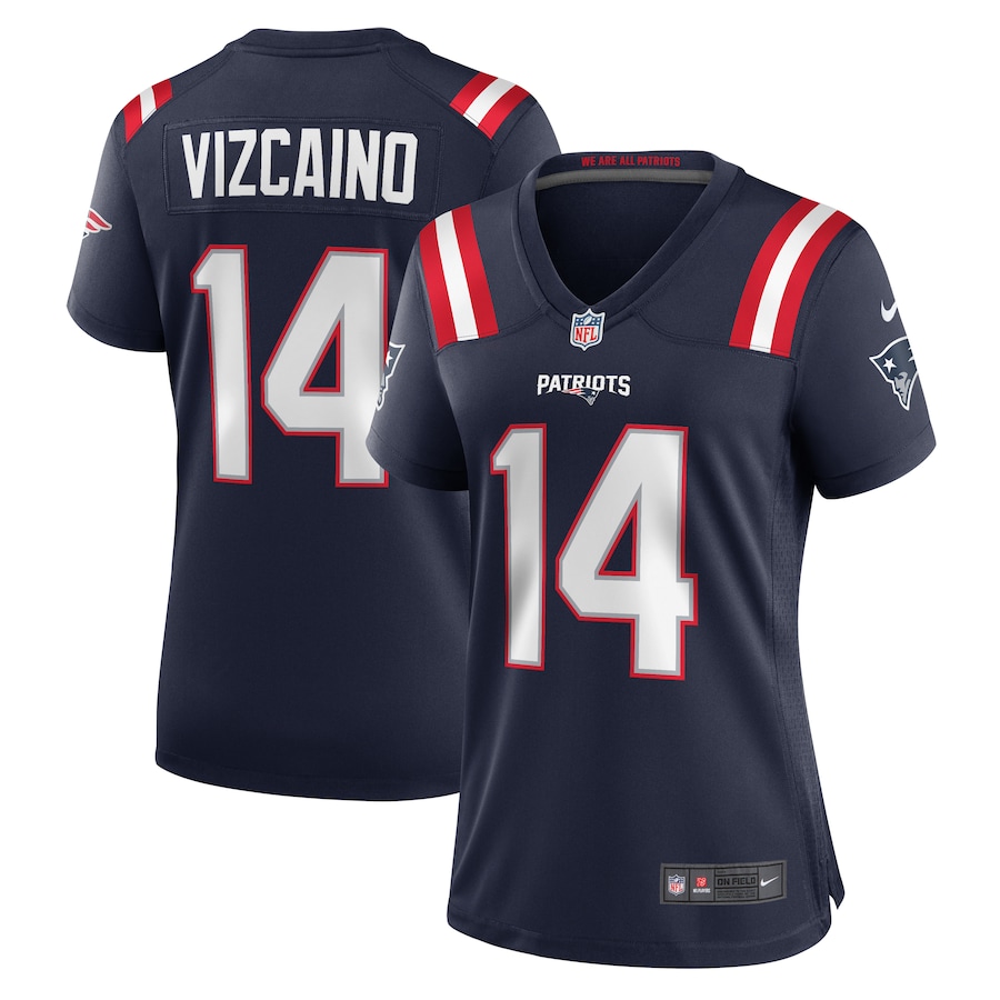 Women's New England Patriots Tristan Vizcaino Nike Navy Game Jersey