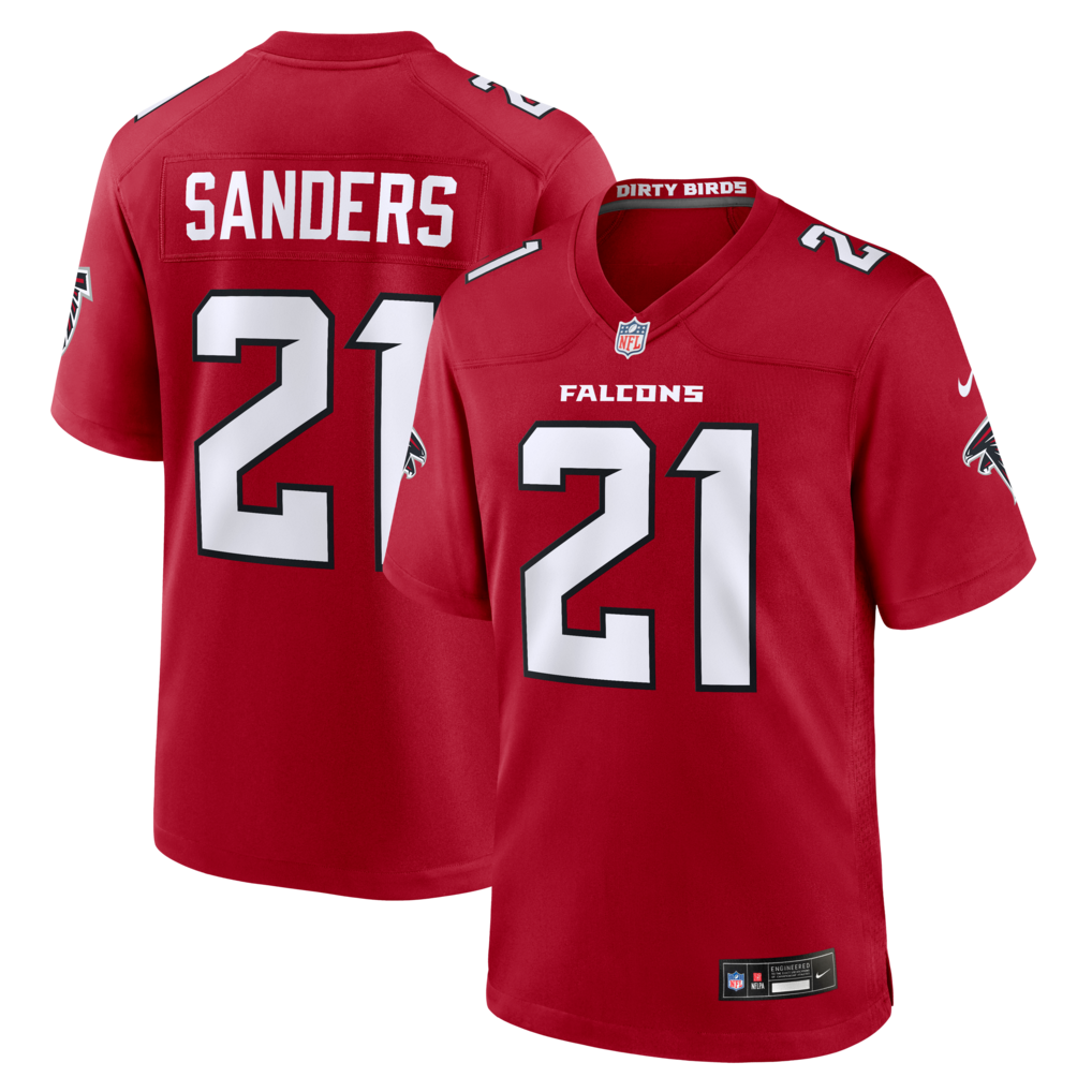 Men's Atlanta Falcons Deion Sanders Nike Red Retired Player Game Jersey