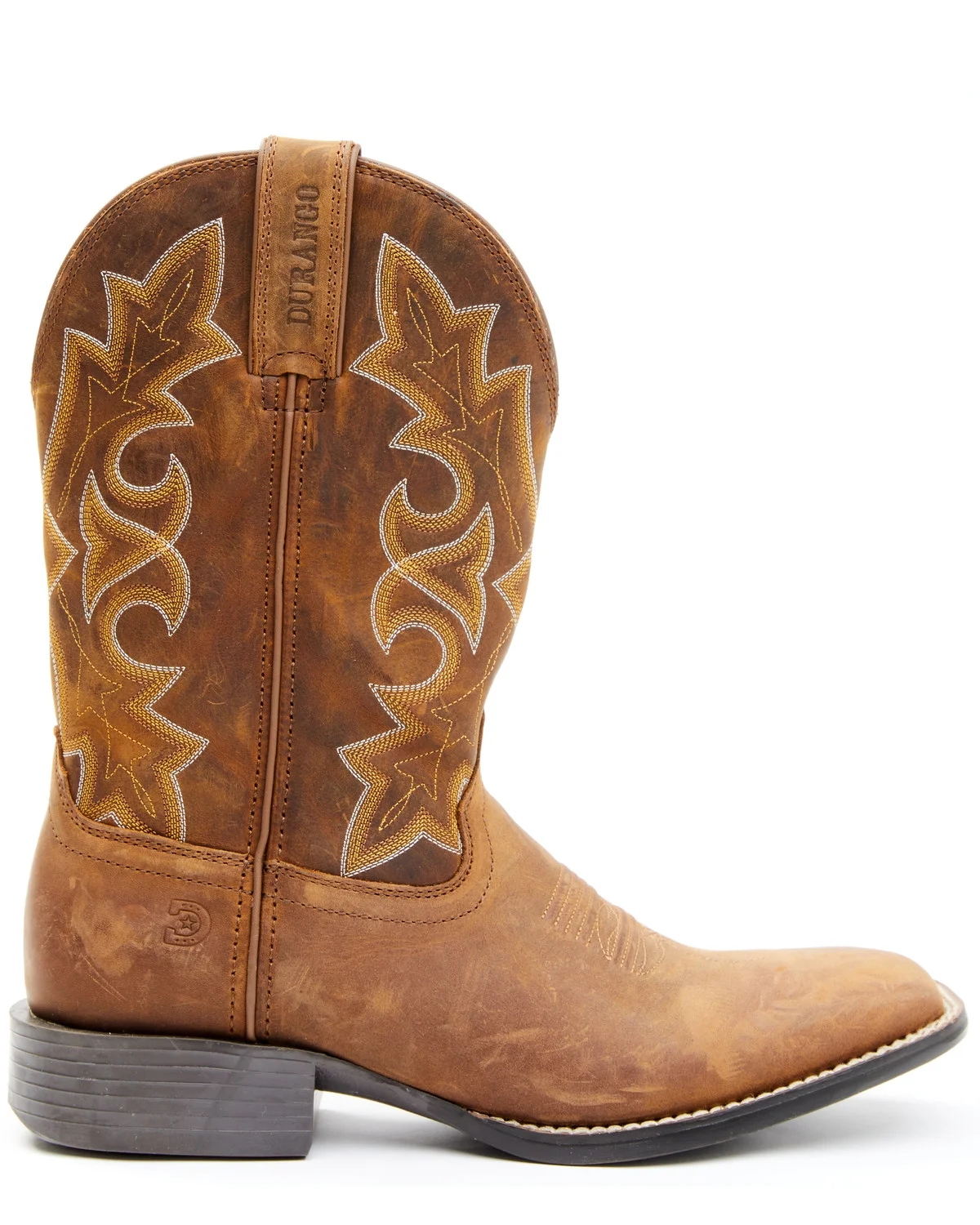 Durango Men's Westward Western Performance Boot Broad Square Toe Brown 7.5 D(M) US - Curated Treasures Market