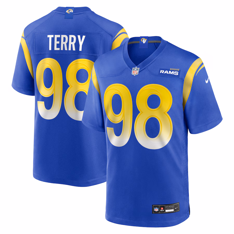 Men's Los Angeles Rams Da'Jon Terry Nike Royal Team Game Jersey
