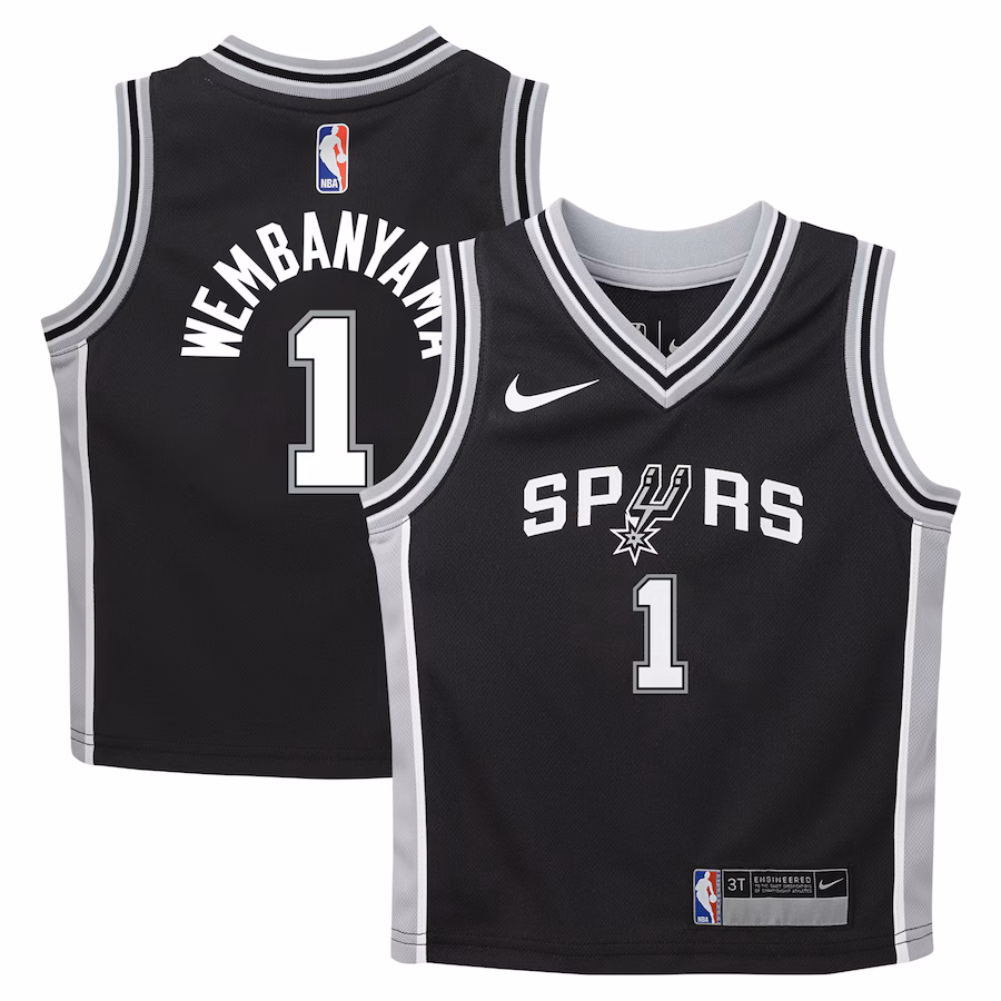 Toddler San Antonio Spurs Victor Wembanyama Nike Black Swingman Player Jersey - Icon Edition