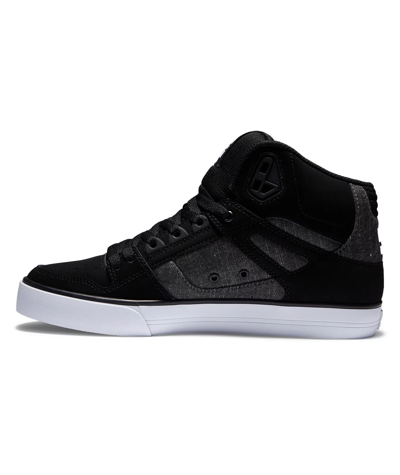 DC Shoes Men's Pure High-Top Shoes Black/Battleship - ADYS400043-BTT - Curated Treasures Market