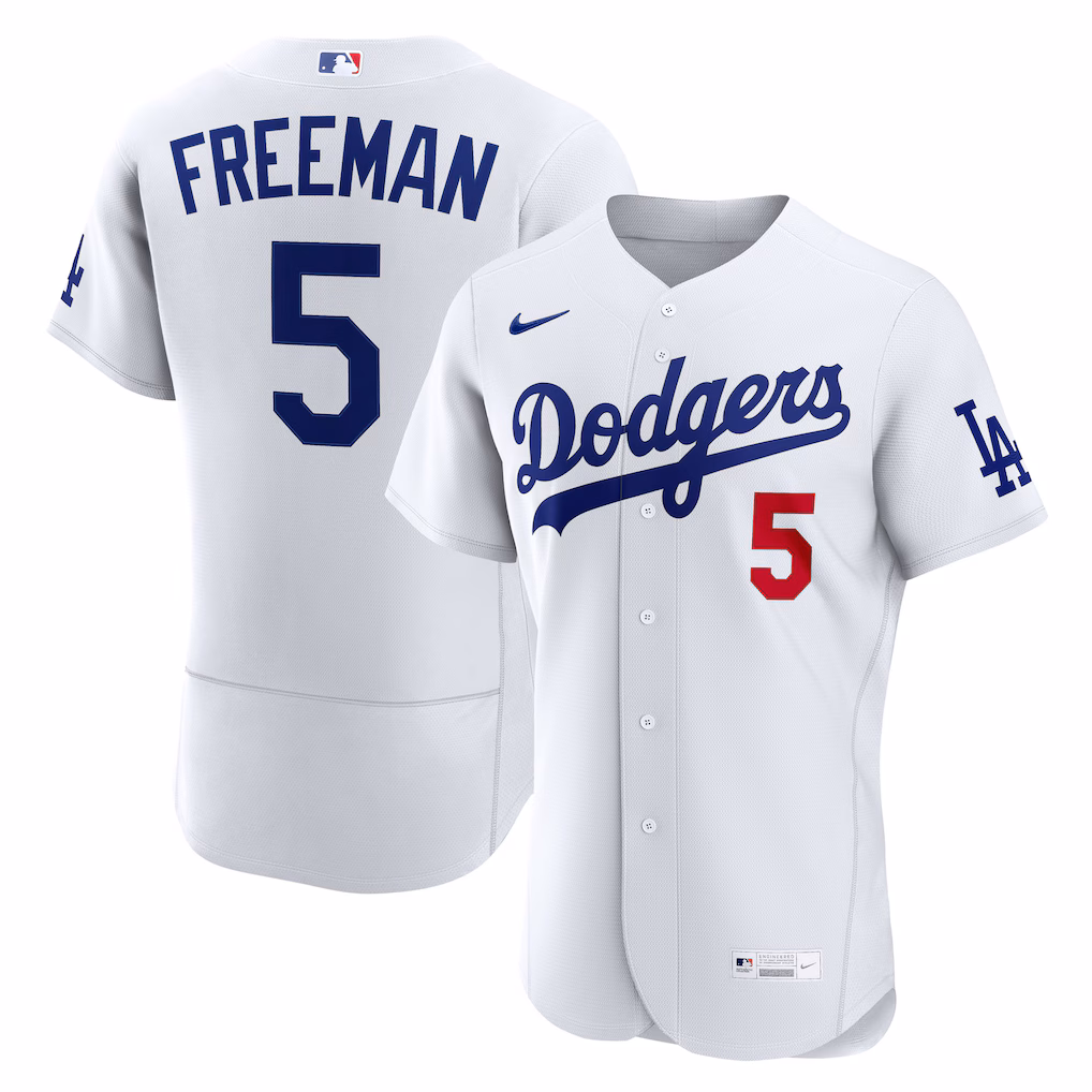 Men's Los Angeles Dodgers Freddie Freeman Nike White Home Authentic Jersey