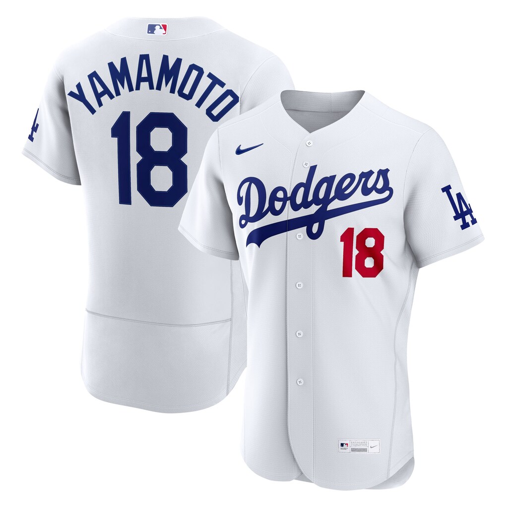 Men's Los Angeles Dodgers Yoshinobu Yamamoto Nike White Home Authentic Jersey