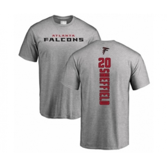 Football Atlanta Falcons #20 Kendall Sheffield Ash Backer T-Shirt