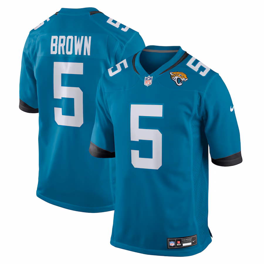 Men's Jacksonville Jaguars Dyami Brown Nike Teal Team Game Jersey