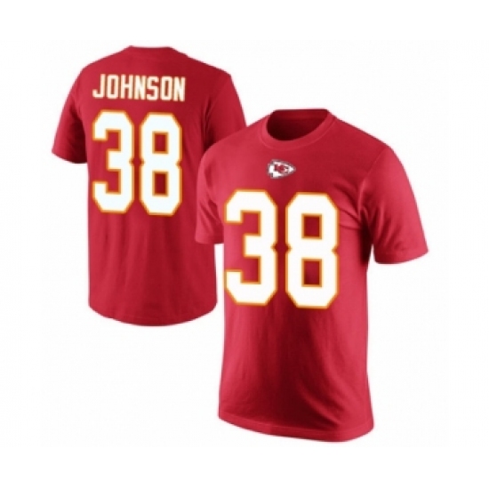Football Men's Kansas City Chiefs #38 Dontae Johnson Red Rush Pride Name & Number T-Shirt