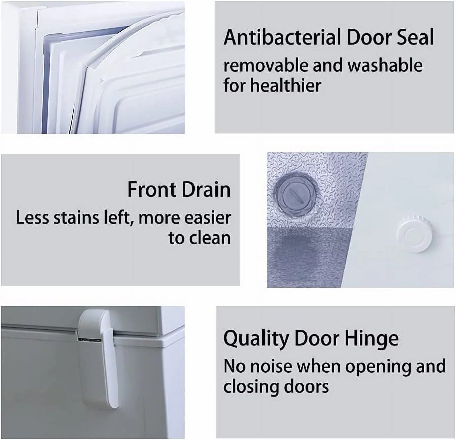 Smad 7.0 Cu ft Chest Freezer Water Drain Garage Kitchen Upright Deep Freezer