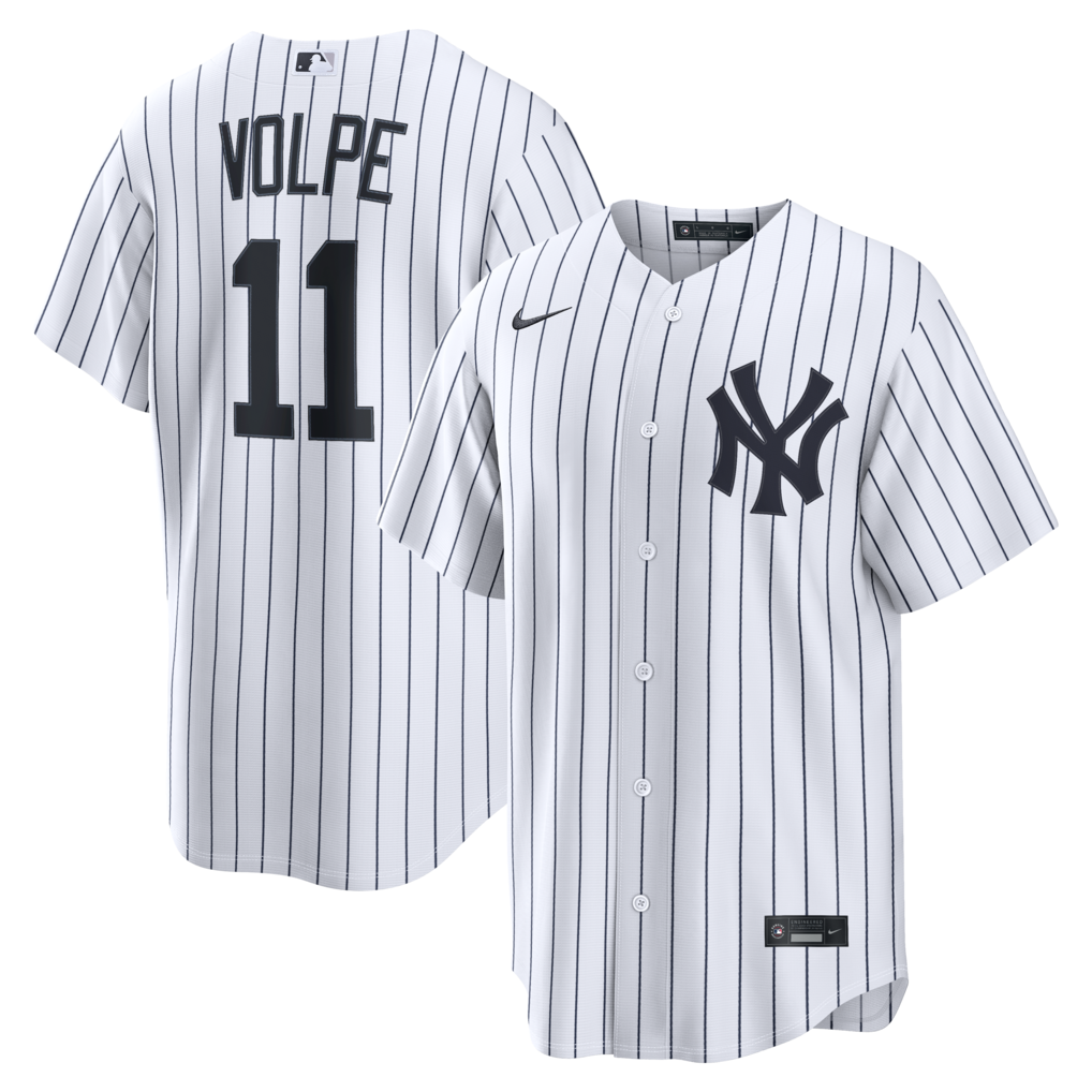 Men's New York Yankees Anthony Volpe Nike White Home Replica Jersey