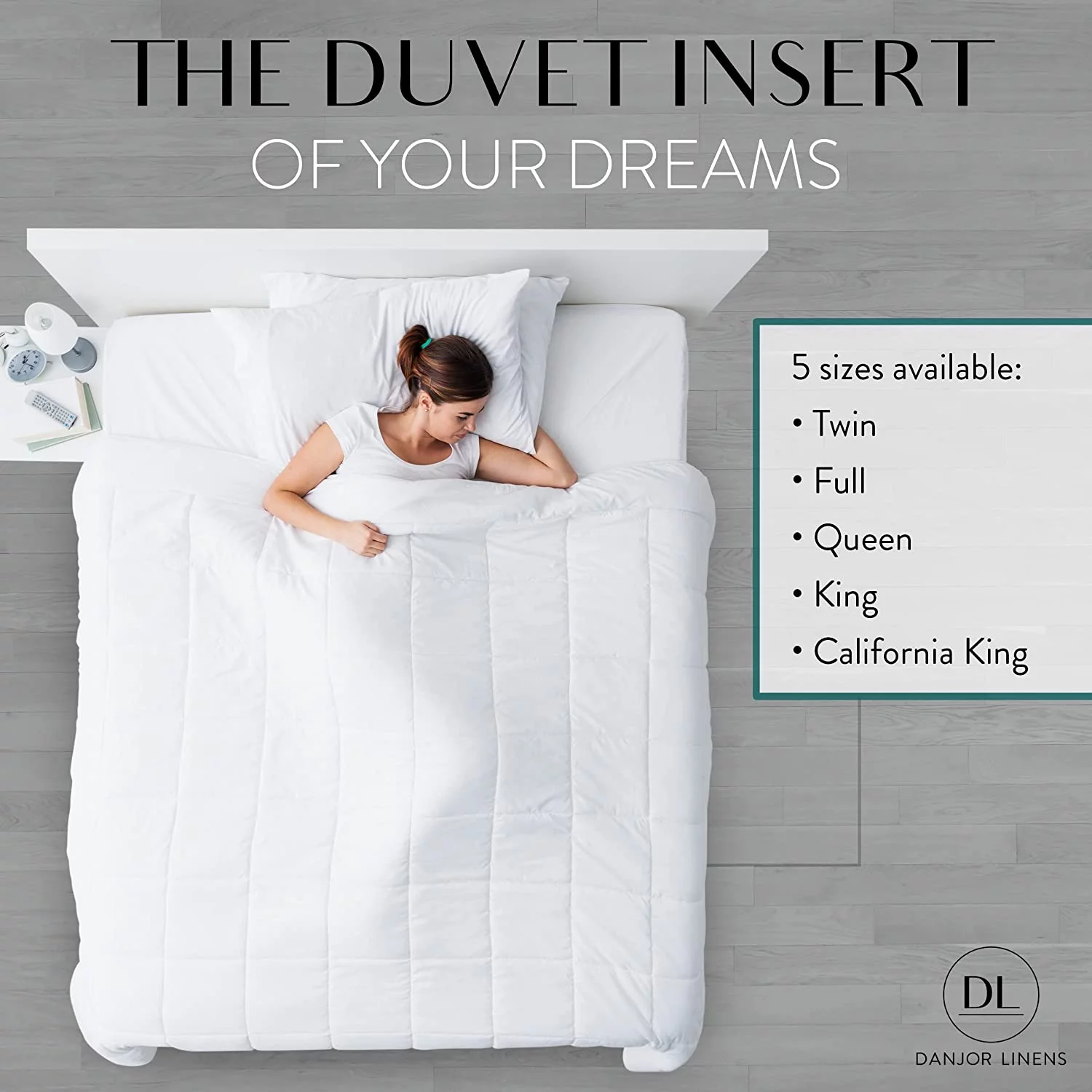 Danjor Linens Duvet Insert - Comforter for Full Size Bed - Microfiber, White? - Curated Treasures Market
